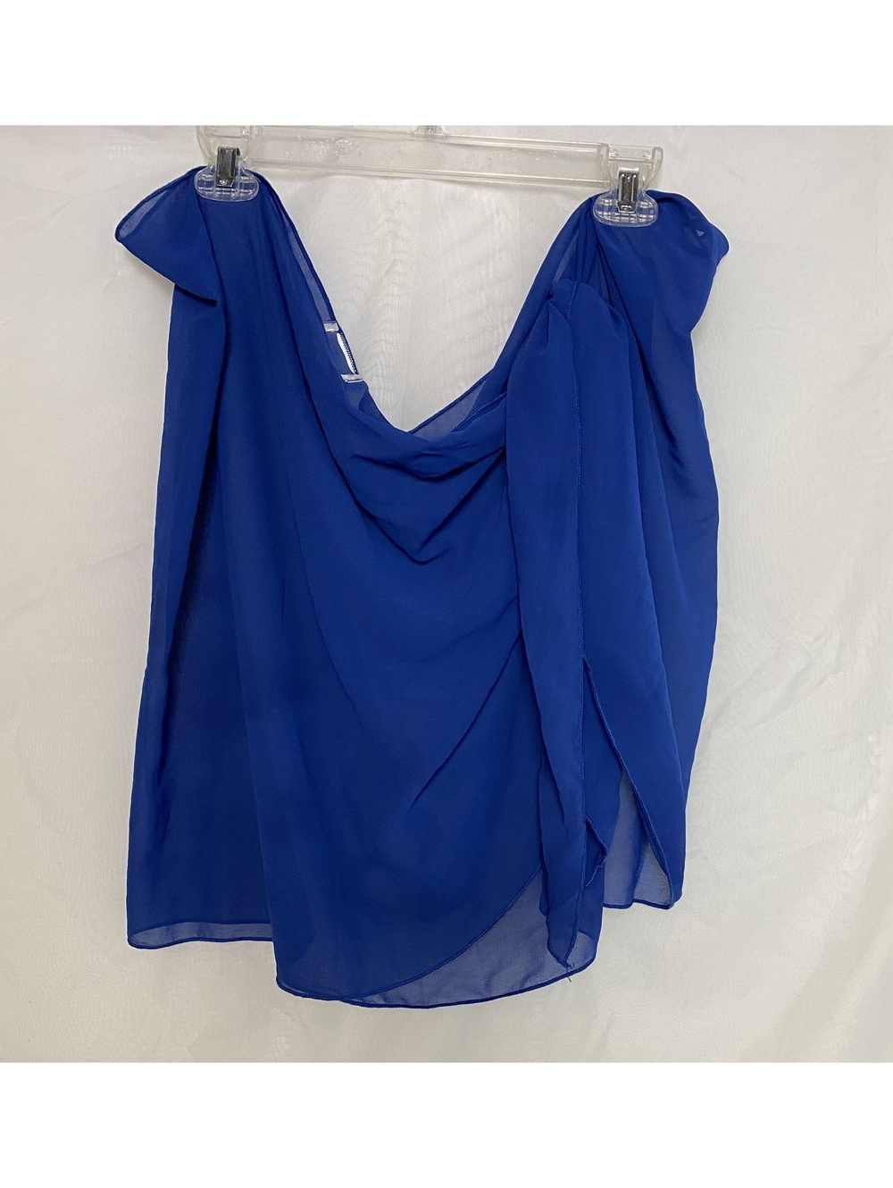 Blue Sheer Chiffon Wrap Top or Swimsuit Cover Bottom XL - Picture 3 of 3
